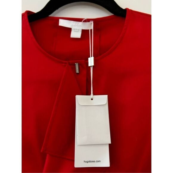 Hugo Boss Basenia Sleeveless Blouse Top Red Women’s Size US 4 NWT - Picture 5 of 8